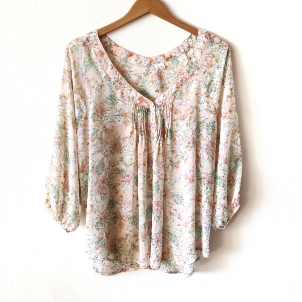 LC Lauren Conrad floral blouse